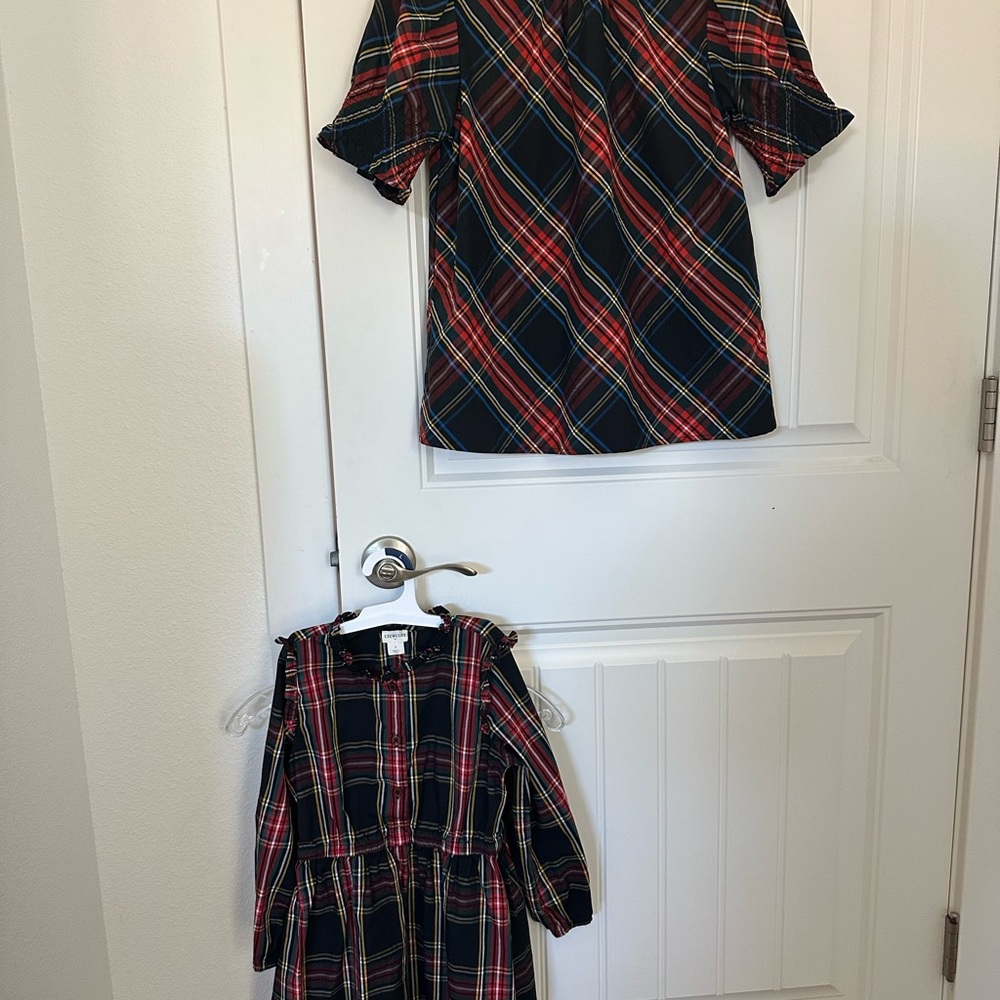 J. Crew Plaid Set Women's Kids Plaid Dress and Women's Top Matching - Picture 12 of 12